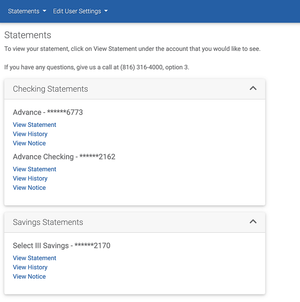 e-Statements-Banking